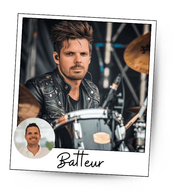 Swap Face de Benoît Maneuvrier en batteur