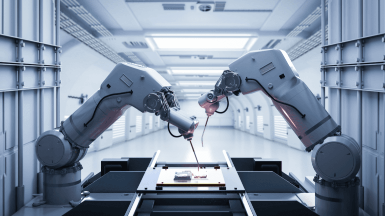 Robot de précision en usine