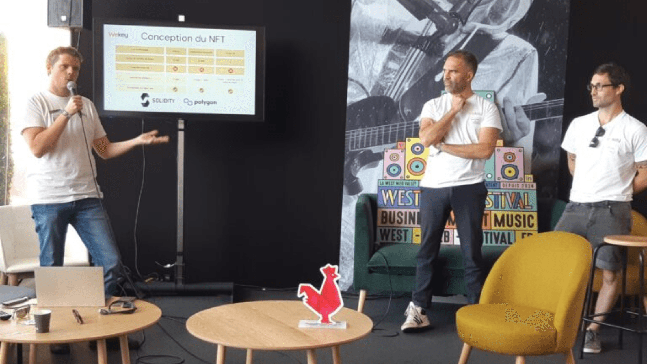 L'équipe Wekey qui anime un atelier sur les NFT's et le Web3 au Web West Festival